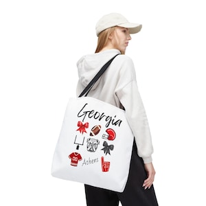 Georgia Bow Tote Bag | Gameday Bag | Boat Bag | Boat Tote | Gift Bag | Gifts for her | Bulldog Football | College | Tailgate decor| Athens