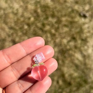 Peach Kindle Charm: E-Reader Dust Plug, Bookish Gift