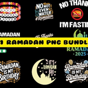 Paquete Ramadán Mubarak Kareem PNG / Diseño de ayuno musulmán islámico / Clipart de Ramadán Kareem y Mubarak