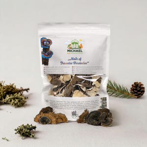 Elfenbankje gedroogd 60g – 100% Natuurlijk Trametes versicolor – Kalkoenstaart Paddenstoelen – Wild geoogst in de bergen van Polen | Decor