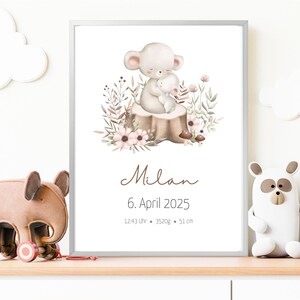 Regalo personalizado para nacimiento, tablero de nacimiento, póster de nacimiento, anuncio de nacimiento, foto de nacimiento, regalo de nacimiento, bautismo, recién nacido, bebé