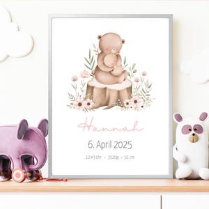 Regalo personalizado para nacimiento, tablero de nacimiento, póster de nacimiento, anuncio de nacimiento, foto de nacimiento, regalo de nacimiento, bautismo, recién nacido, bebé