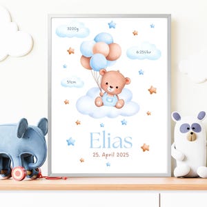 Regalo personalizado para nacimiento, tablero de nacimiento, póster de nacimiento, anuncio de nacimiento, foto de nacimiento, regalo de nacimiento, bautismo, recién nacido, bebé