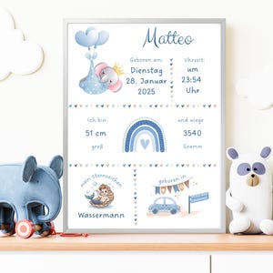 Regalo personalizado para nacimiento, tablero de nacimiento, póster de nacimiento, anuncio de nacimiento, foto de nacimiento, regalo de nacimiento, bautismo, recién nacido, bebé