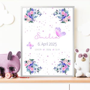 Regalo personalizado para nacimiento, tablero de nacimiento, póster de nacimiento, anuncio de nacimiento, foto de nacimiento, regalo de nacimiento, bautismo, recién nacido, bebé