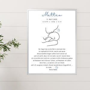 Regalo personalizzato per la nascita, minimalista, poesia, tema natale, poster di nascita, annuncio di nascita, bambino, neonato, battesimo