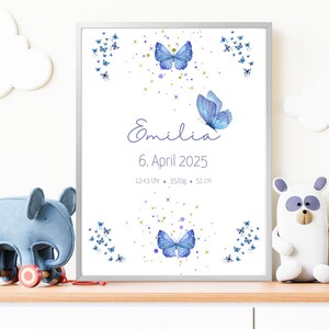Regalo personalizado para nacimiento, tablero de nacimiento, póster de nacimiento, anuncio de nacimiento, foto de nacimiento, regalo de nacimiento, bautismo, recién nacido, bebé