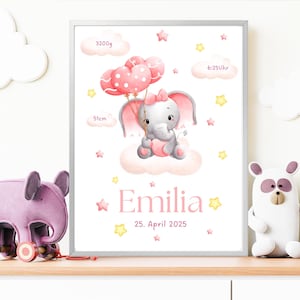 Regalo personalizado para nacimiento, tablero de nacimiento, póster de nacimiento, anuncio de nacimiento, foto de nacimiento, regalo de nacimiento, bautismo, recién nacido, bebé