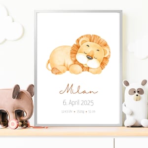 Personalisiertes Geschenk zur Geburt, Geburtstafel, Geburtsposter, Geburtsanzeige, Geburtsbild,  Geschenk Geburt, Taufe, Neugeborenes, Baby
