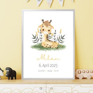 Regalo personalizado para nacimiento, tablero de nacimiento, póster de nacimiento, anuncio de nacimiento, foto de nacimiento, regalo de nacimiento, bautismo, recién nacido, bebé