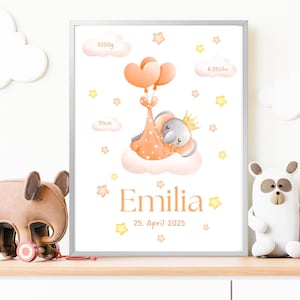 Regalo personalizado para nacimiento, tablero de nacimiento, póster de nacimiento, anuncio de nacimiento, foto de nacimiento, regalo de nacimiento, bautismo, recién nacido, bebé