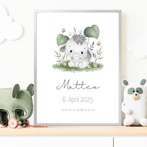 Regalo personalizado para nacimiento, tablero de nacimiento, póster de nacimiento, anuncio de nacimiento, foto de nacimiento, regalo de nacimiento, bautismo, recién nacido, bebé
