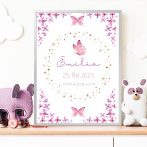 Regalo personalizado para nacimiento, tablero de nacimiento, póster de nacimiento, anuncio de nacimiento, foto de nacimiento, regalo de nacimiento, bautismo, recién nacido, bebé