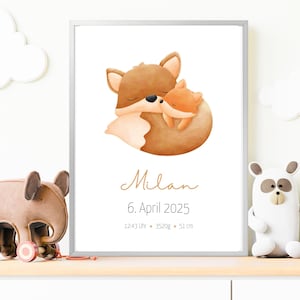 Regalo personalizado para nacimiento, tablero de nacimiento, póster de nacimiento, anuncio de nacimiento, foto de nacimiento, regalo de nacimiento, bautismo, recién nacido, bebé
