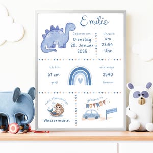 Regalo personalizado para nacimiento, tablero de nacimiento, póster de nacimiento, anuncio de nacimiento, foto de nacimiento, regalo de nacimiento, bautismo, recién nacido, bebé