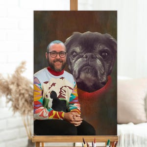 Custom Olan Mills Vintage grappig portret kerstkaart 80's grappige huisdier portretten kerstkaart cadeau cadeau voor dierenliefhebber kerstcadeau