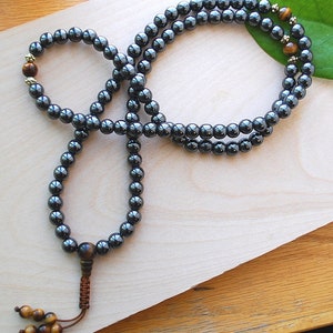 Hematite &amp; Tigers Eye Mala