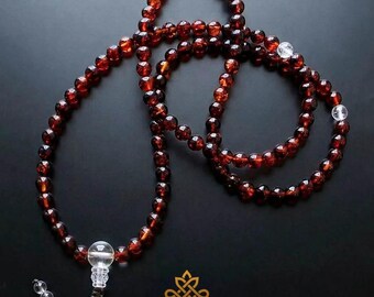 Dark Cherry Amber Mala