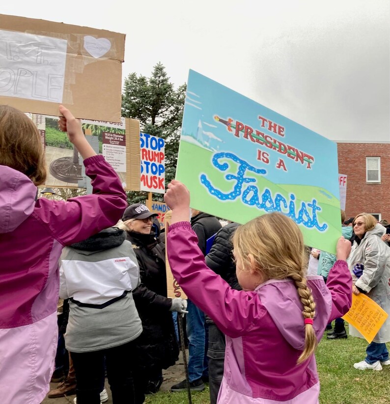 The President is a Fascist Adventure Time Double-sided Protest & Lawn ...