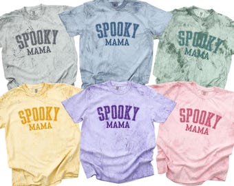 Comfort Colors® ColorBlast Spooky Mama Shirt, Mom Halloween Shirt, Halloween Mom Shirt, Halloween Shirt, Halloween Mama Shirt, Spooky Mama.