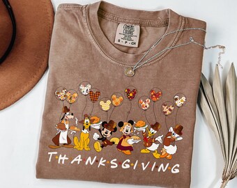 Comfort Colors Mickey and Friends Thanksgiving Shirt,Disneyland Thanksgiving,Disneyland Shirt,Thanksgiving Family,Disney Thanksgiving Trip