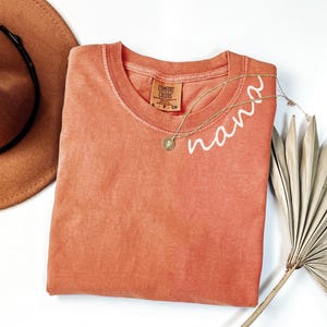 Comfort Colors® Personalize Nana Shirt, Mothers Day Gift For Grandma, New Nana Shirt, Granny Shirt, Gigi Mimi Shirt, Nana Shirt.