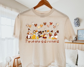Comfort Colors® Mickey and Friends Thanksgiving Boxy Tee, Disneyland Thanksgiving Shirt, Disney Thanksgiving Family Tee, Thanksgiving Trip