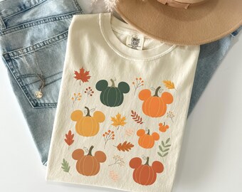 Comfort Colors® Halloween Mickey Pumpkin T-Shirt, Fall Disney Pumpkin Shirt, Halloween Disney Tee