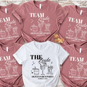Personalised Hen Party T shirts Team Bride Bridal Party Shirts Personalised Matching Tribe Bachelorette Hen Party Tops Bride To Be Custom.