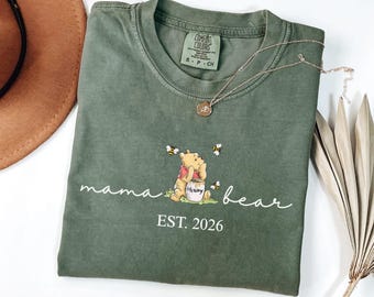 Comfort Colors® Mama Bear Shirt, Mama Shirt, Mothers Day gift, New Mama gift, Funny Mom gift, Baby shower gift, Pregnancy Announcement Shirt