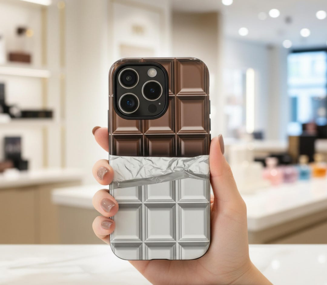 Iphone Box Wrapper Chocolate Bar Phone Case, Realistic Candy Wrapper Design, Sweet ...
