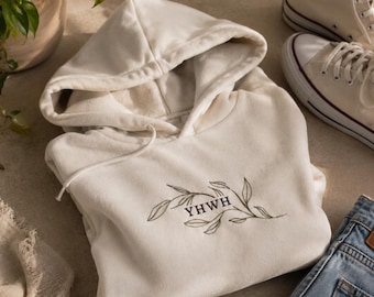 YHWH Kapuzenpullover – Bestickter  Hoodie | Christlicher Hoodie | Minimalistisches Design
