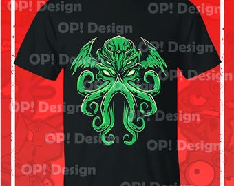 Cthulhu, Tshirt, SVG, DXF, Vector, Plotter