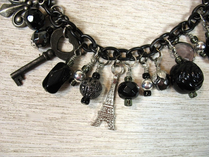 Paris Theme Charm Bracelet Paris Nights Etsy