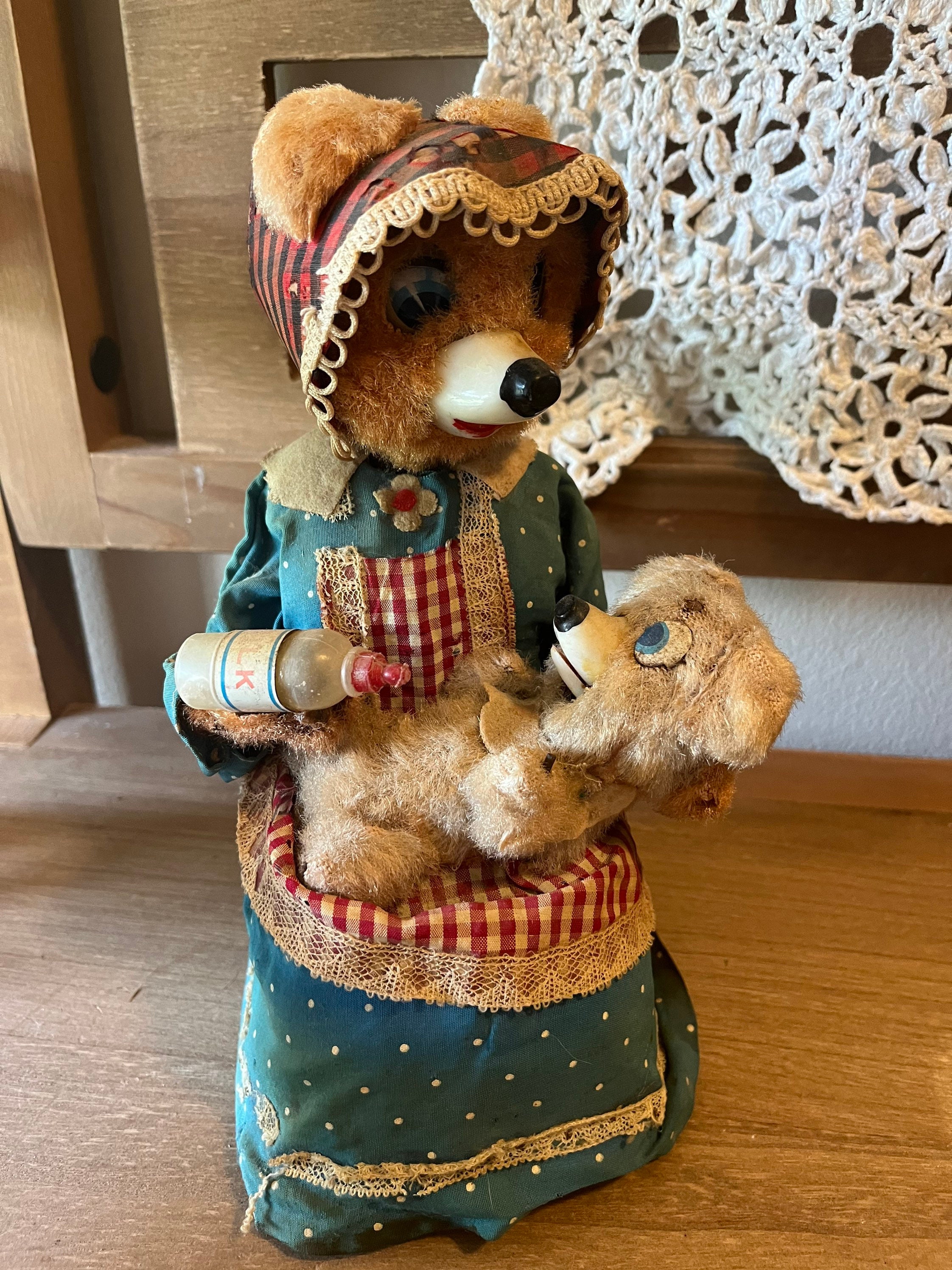 Animatronic Feeding Mama Bear Linemar Co Japan Vintage Etsy