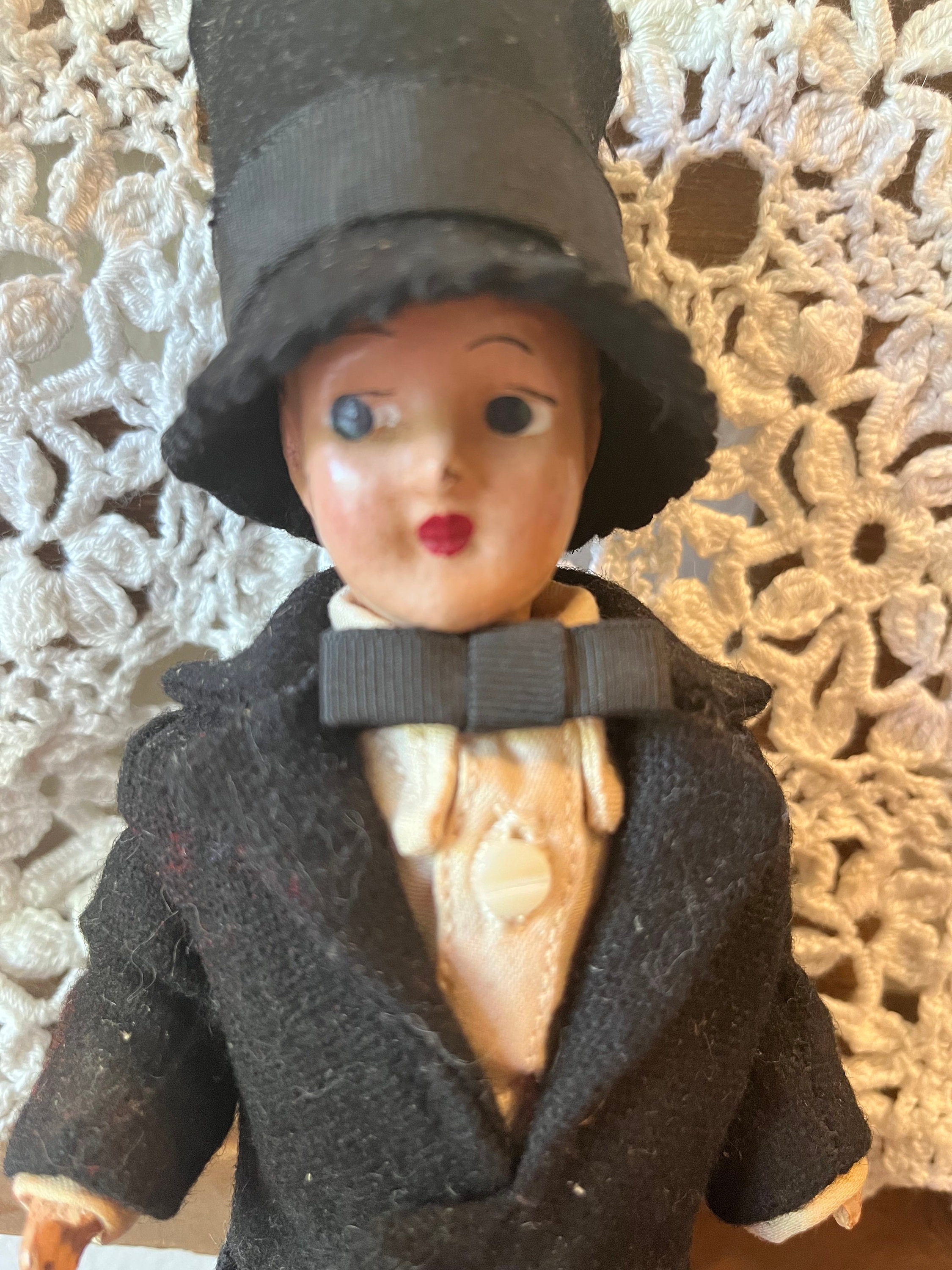Porcelain Boy in Tophat and Tails, Vintage Doll, Bisque, - Etsy