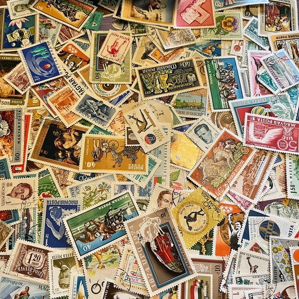 Worldwide vintage stamps, canceled, off paper, assorted