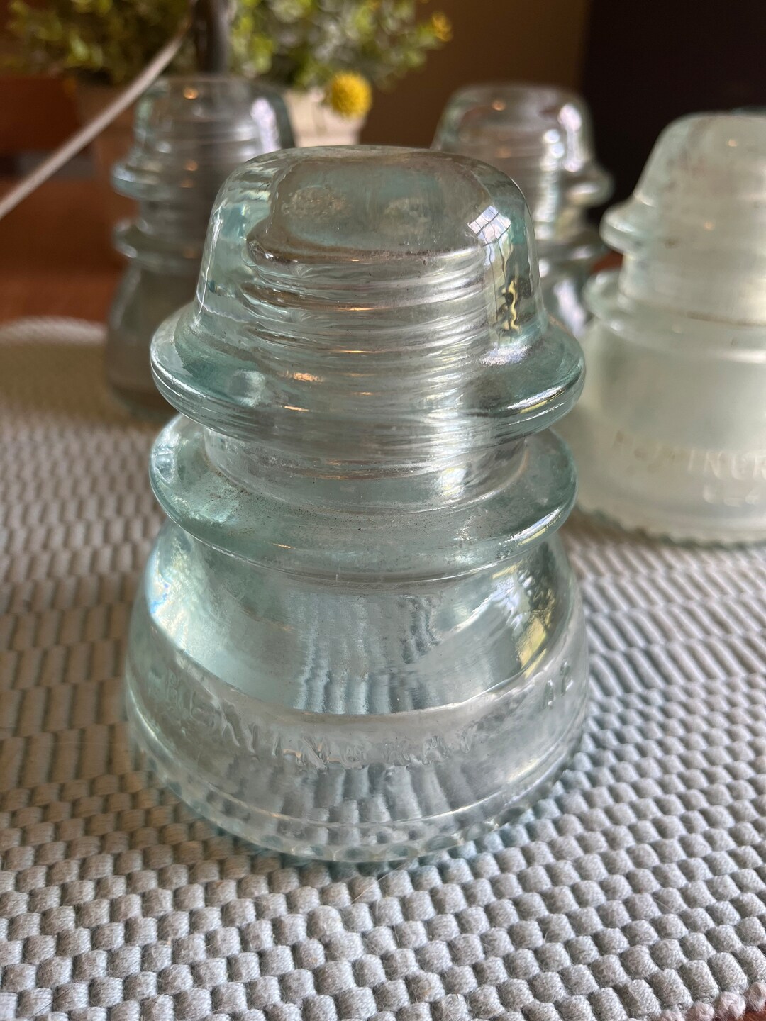 Hemingray Clear Glass Insulator Cap, Thick, Heavy Solid, Electrical