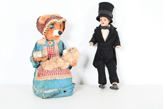 品多く Tophat in Boy Porcelain and Etsy - Bisque, Doll, Vintage Tails, アンティーク雑貨