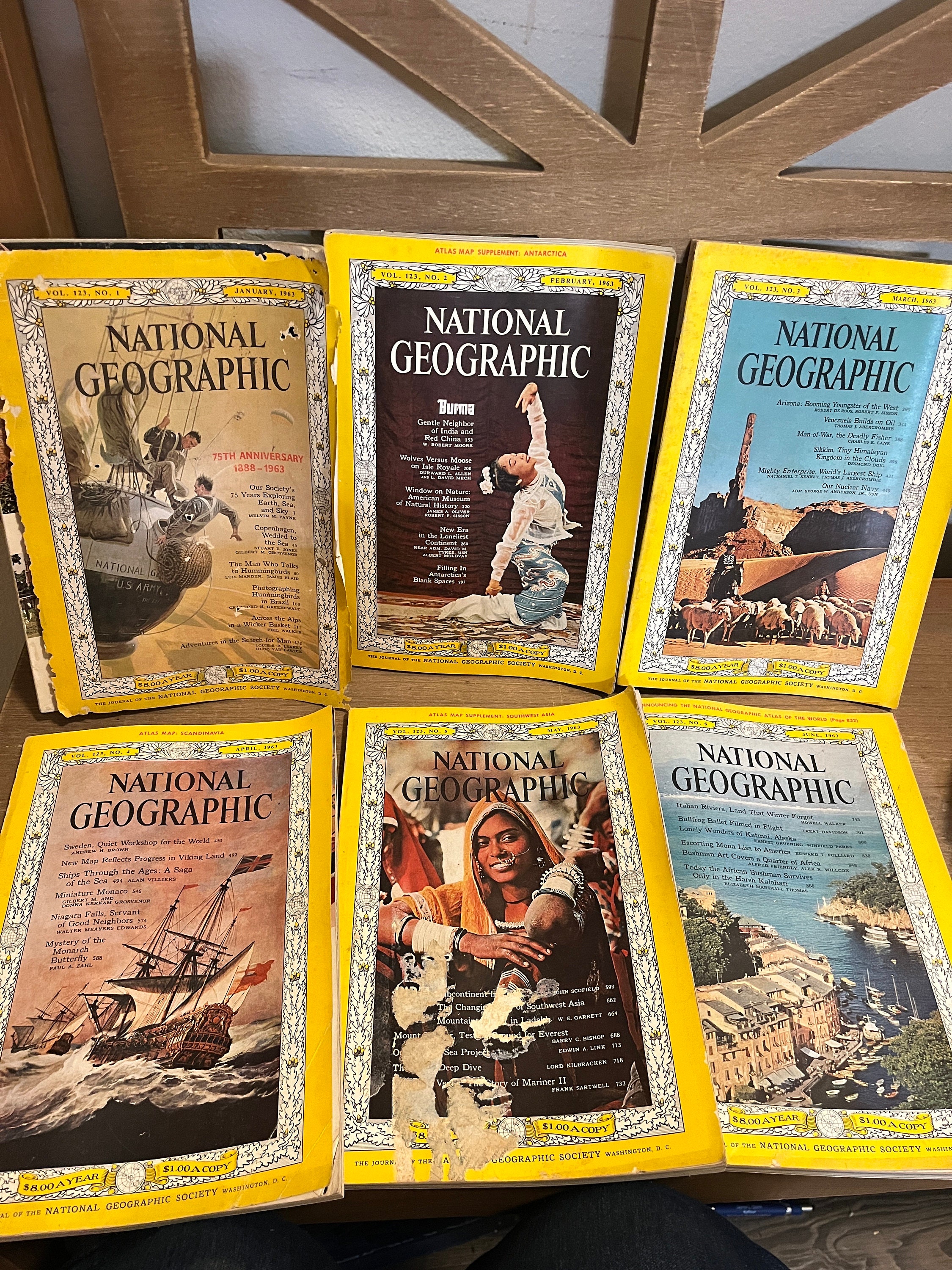 1963 National Geographic, Vintage Magazine, Various - Etsy