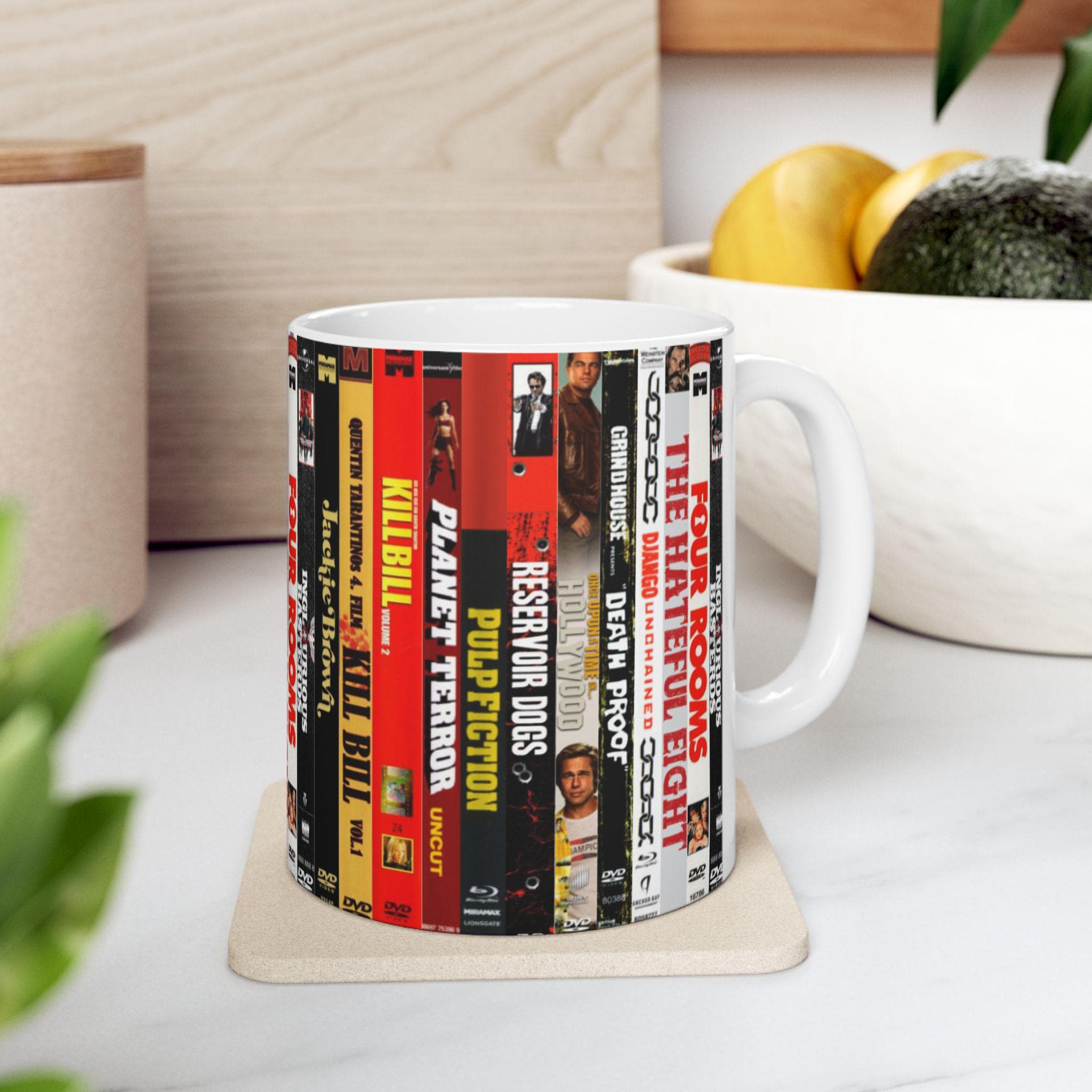 Quentin Tarantino Ceramic Mug, Kill Bill, Pulp Fiction, Django Film Mug Movie Lover Gift, Film Buff Present, Director Gift