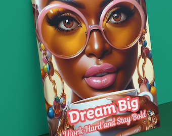 Inspirational Black Woman Canvas Wall Art, Motivational Office Decor