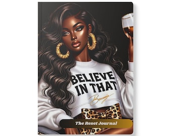 Believe In That Boss Lady Softcover Journal, Pink Floral Diary