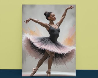 Ballerina Canvas Art Print, Elegant Dance Room Decor