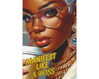 Motivational Canvas Wall Art, "Manifest Like a Boss"