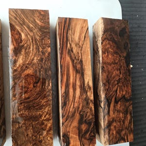 Turkish Walnut Burl (Raw - not stabilized) XL blocks for knifehandle handles , diy projects, woodturning and wood projects.