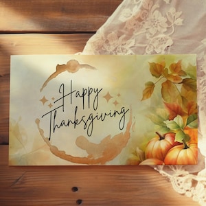 Editable Thanksgiving Happy Card, Canva ,Instant Download , Digital Greeting Template,Thanksgiving E-Card,Fall Holiday Wishes,DIY Editable