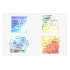Fogli di adesivi con bulldog francese, design per amanti dei cani, adesivi per la matematica, adesivi per planner, articoli per scrapbooking