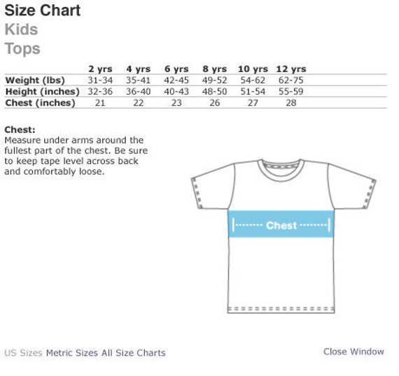 American Apparel T Shirt Size Chart