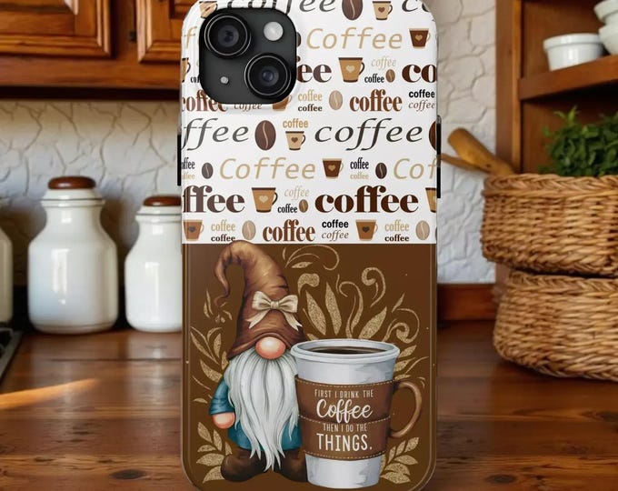 Coffee Lover Gnome Phone Case (Durable Fit for iPhone & Samsung)